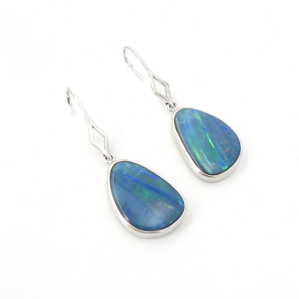 Sterling Silver Boulder Opal Earrings