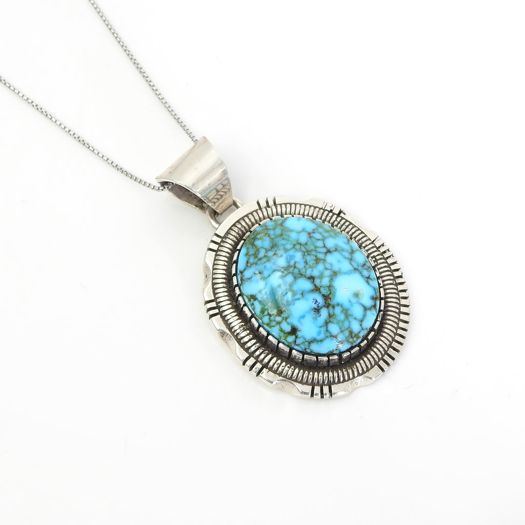 Sterling Silver Native American Turquoise Pendant