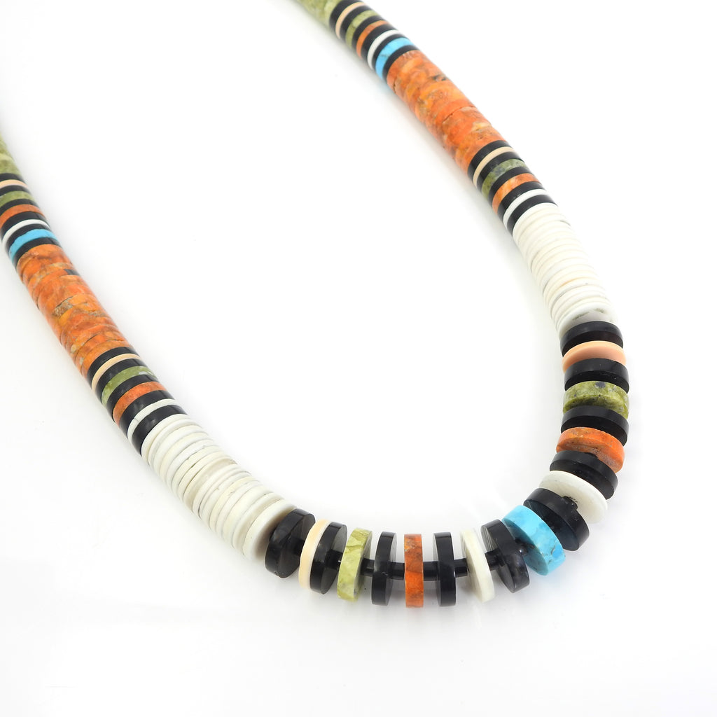 Multi Color Heishi Bead Necklace