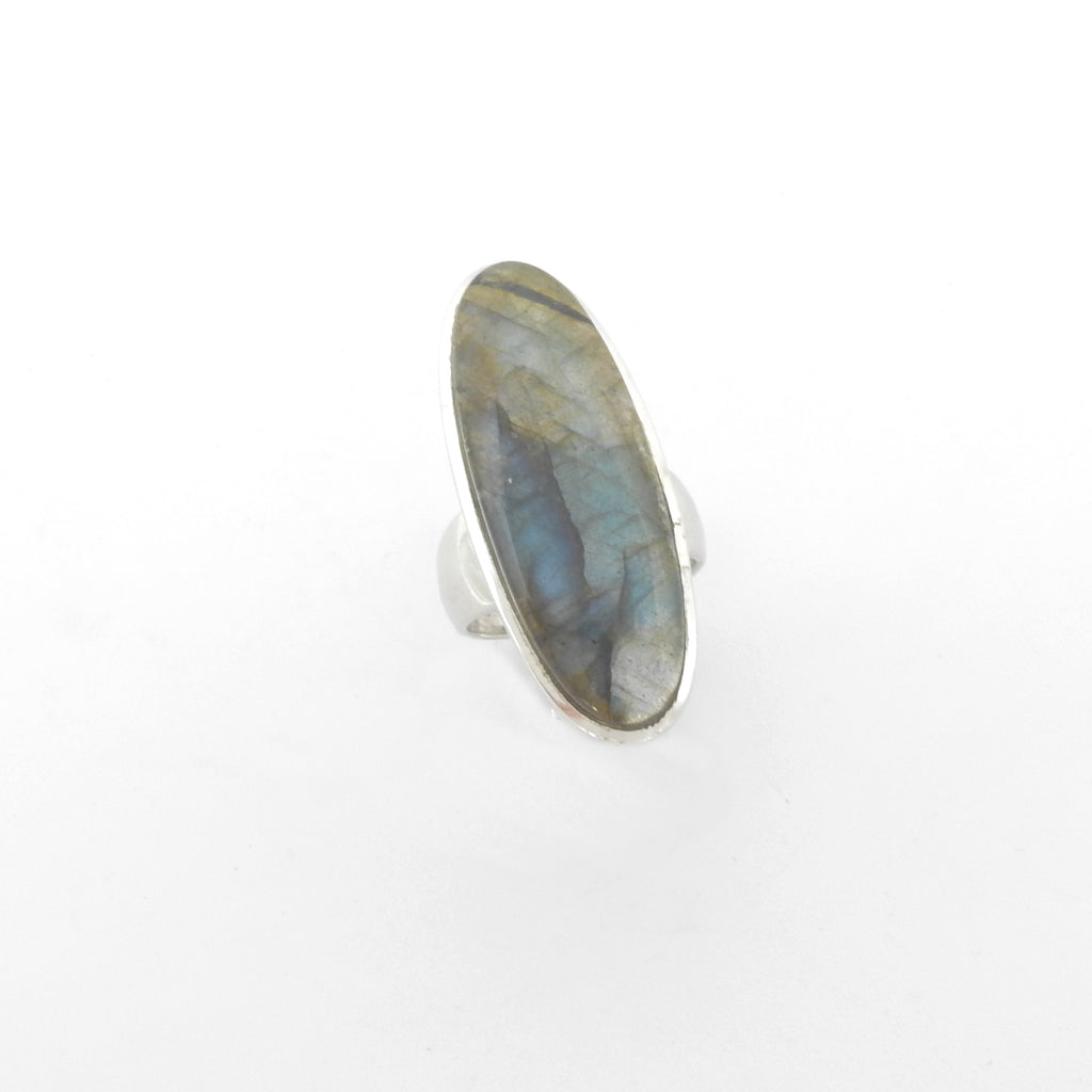 Sterling Silver Adjustable Labradorite Ring