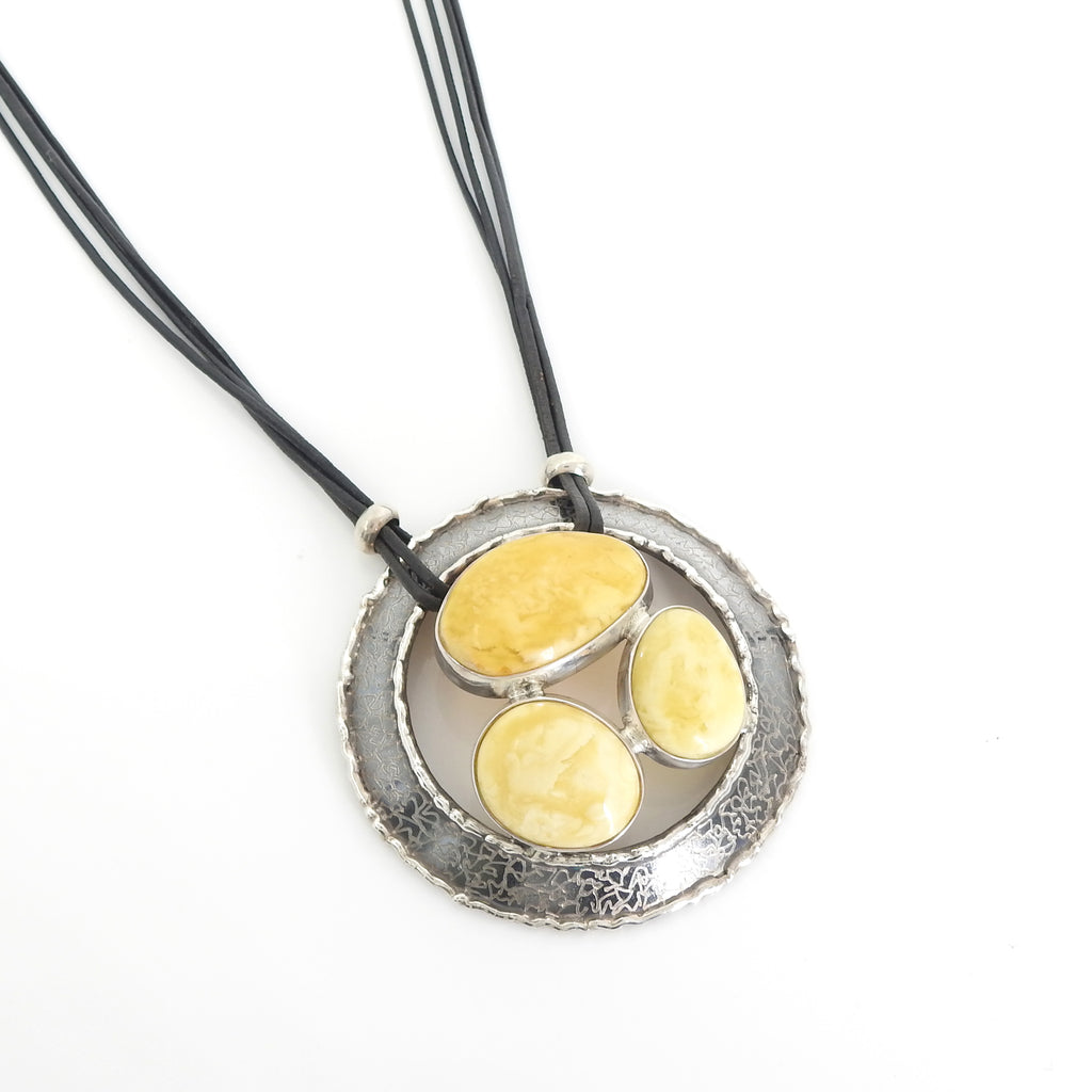 Sterling Silver Butterscotch Amber Necklace