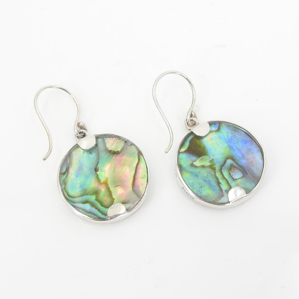 S/S Tree of Life W Abalone Earrings