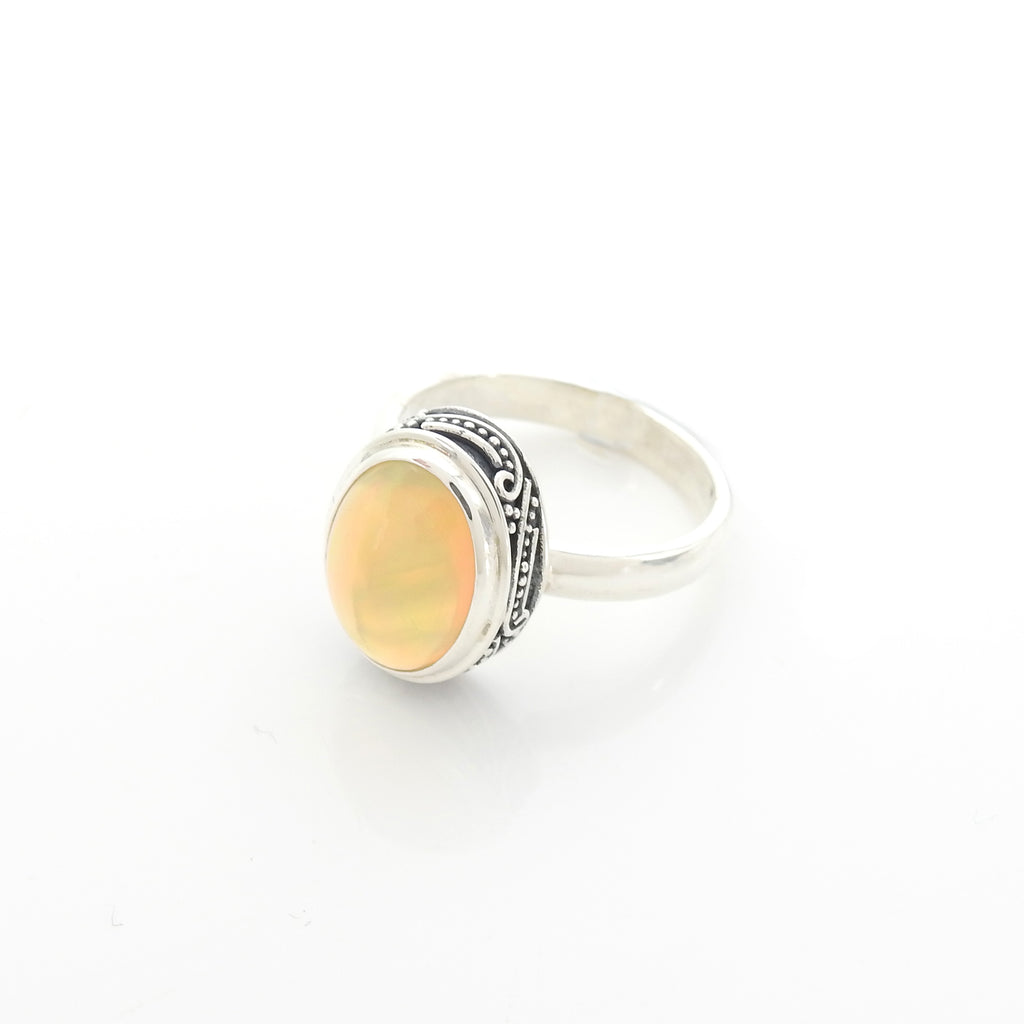 Sterling Silver Ethiopian Opal Ring SZ 7