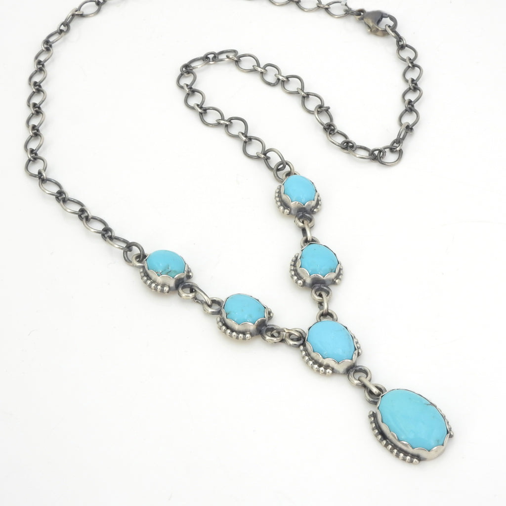 Sterling Silver Sleeping Beauty Turquoise Native American Necklace