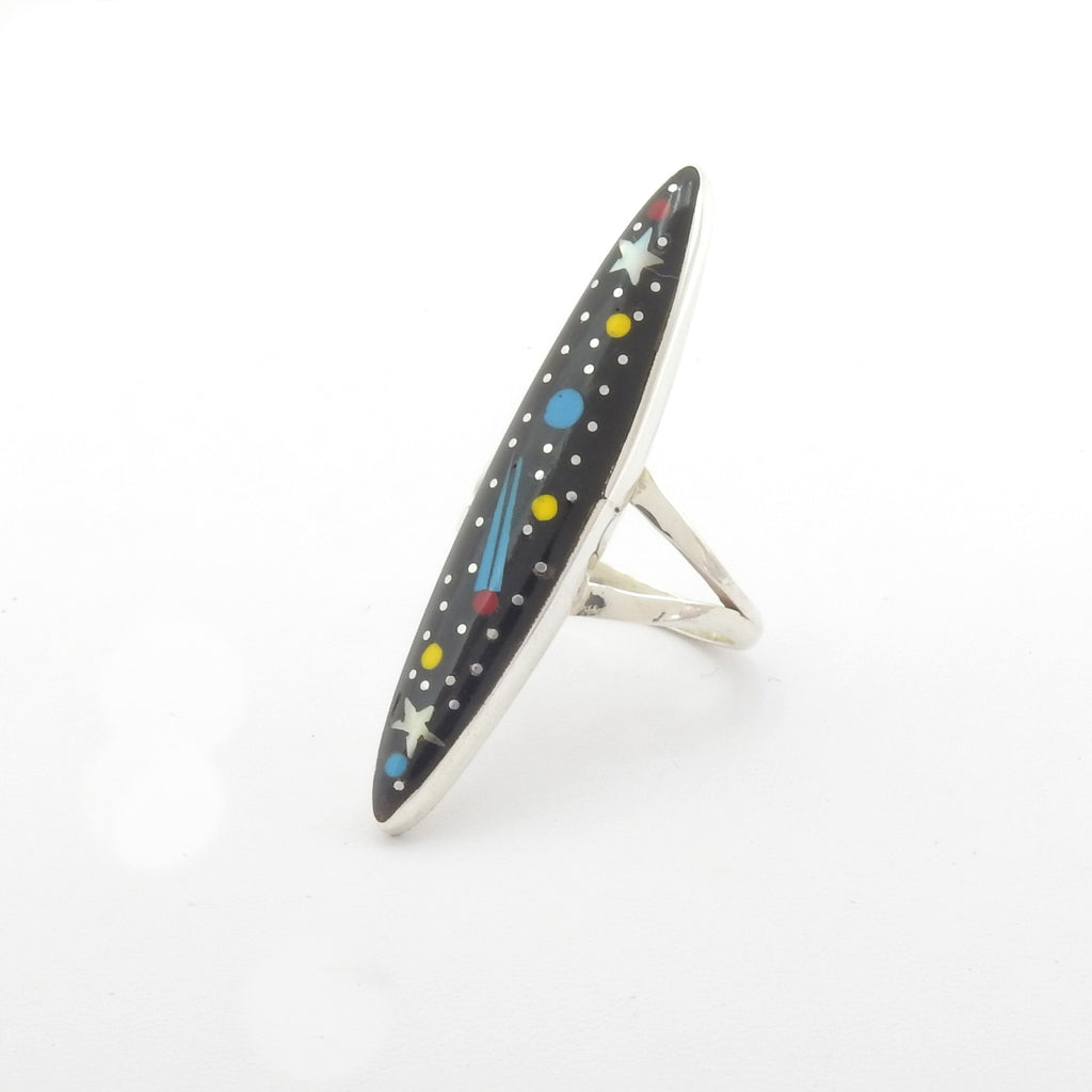 Sterling Silver Galaxy Inlay Ring