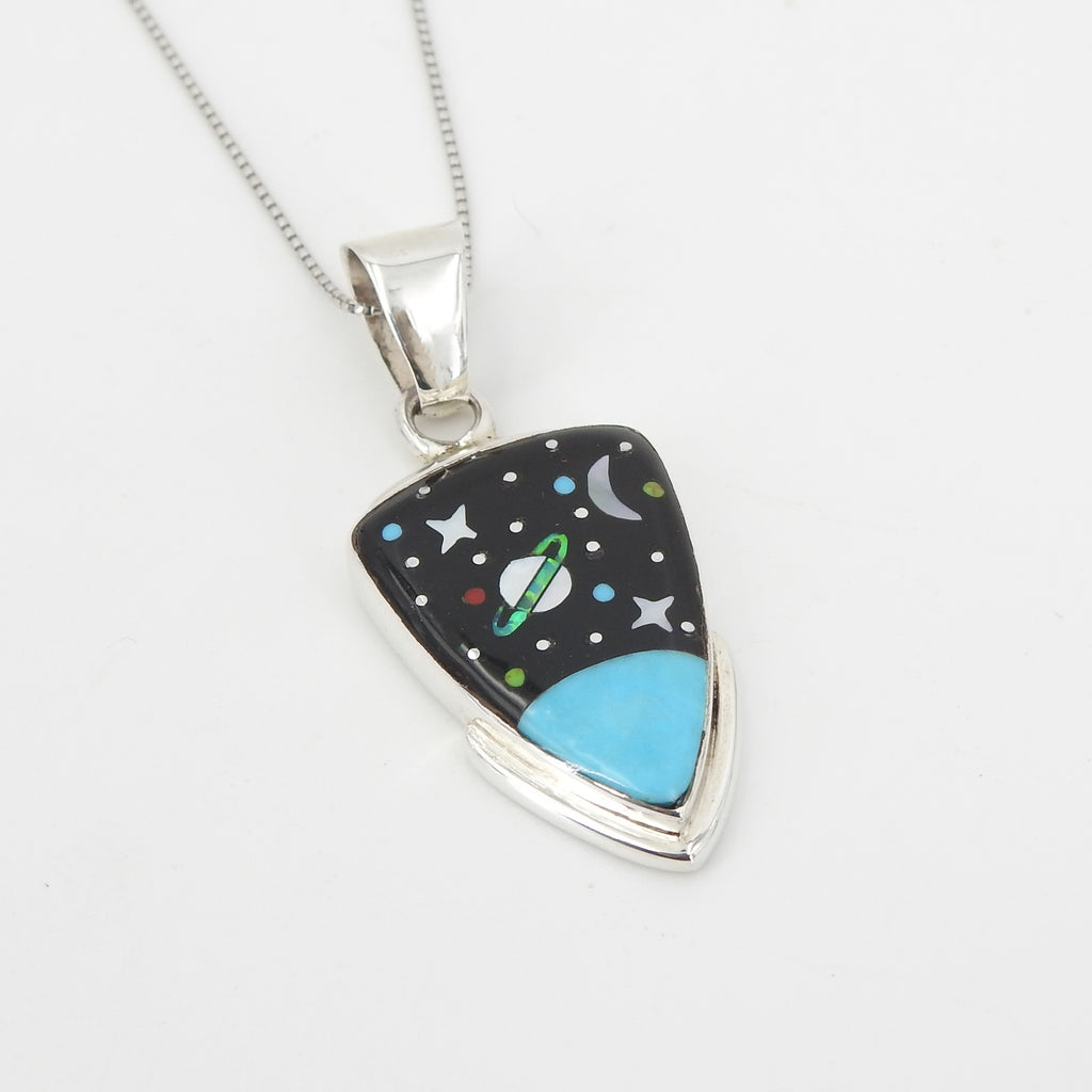 Sterling Silver Solar Inlay Pendant
