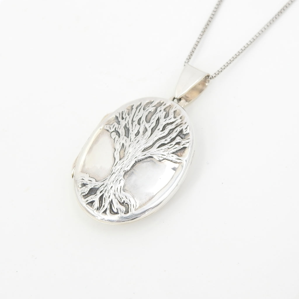 S/S Tree of Life Locket Necklace