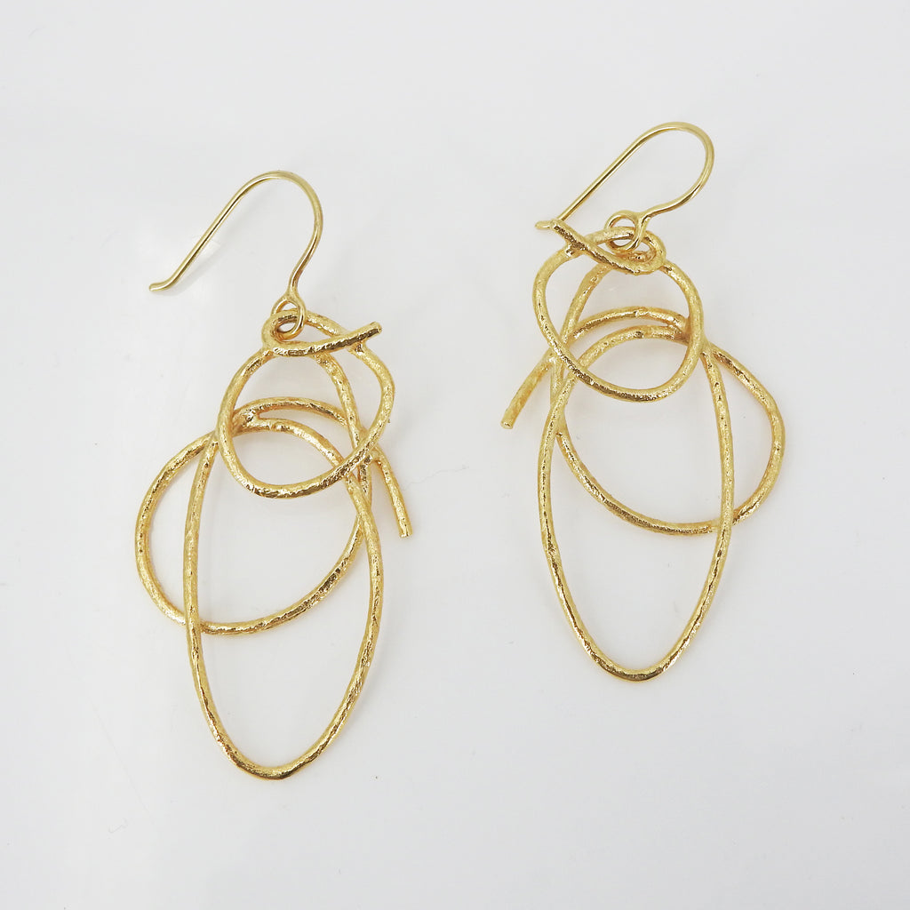 Gold Vermeil Dangle Earrings