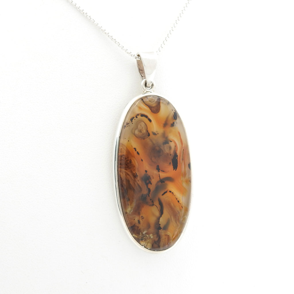 Sterling Silver Montana Agate Pendant