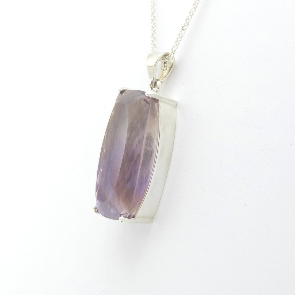 Sterling Silver Large Faceted Ametrine Pendant