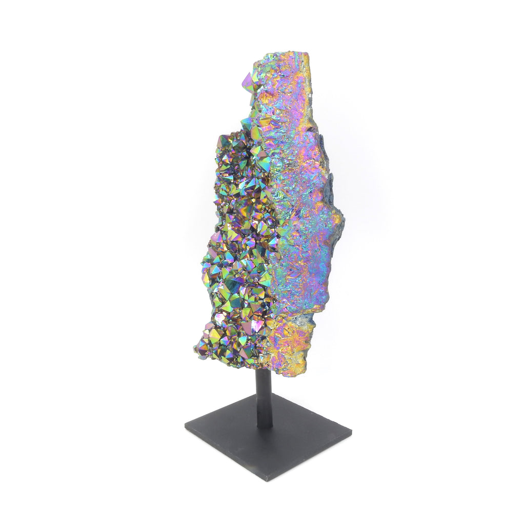 Titanium Aura Quartz On Stand