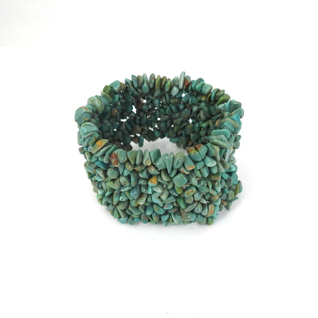 Wide Turquoise Stretch Bracelet