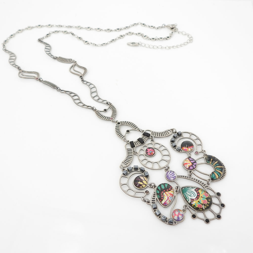 Fireworks Mixed Media Necklace