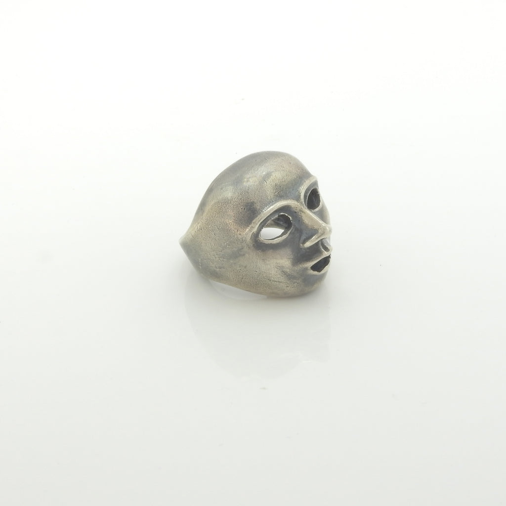 Sterling Silver Face Ring Size 9